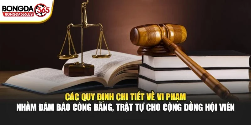 Các quy định chi tiết về vi phạm nhằm đảm bảo công bằng, trật tự cho cộng đồng hội viên